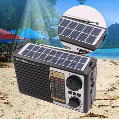 Home Fm Am Sw Radio portatile a energia solare 2W con altoparlante e luce a LED