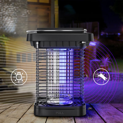 1300V USB ricaricabile a energia solare Bug Zapper Lanterna Mosquito Zapper Lampada UV Bianco freddo