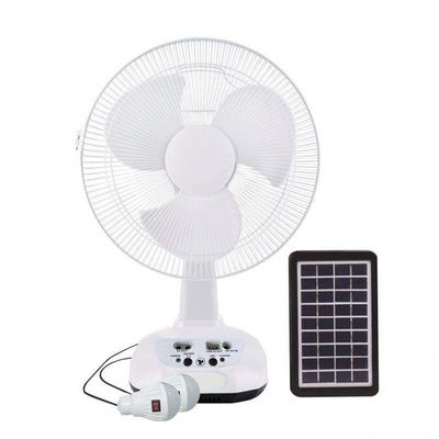 Best-seller AC/DC Operatore Metallico Grill 12 Pollici 3 Lame Ricaricabile Casa Ventilatori Solari Ventilatore Elettrico Ricaricabile
