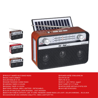 L' altoparlante senza fili Radio di emergenza a energia solare Potente Radio a pannello solare con USB