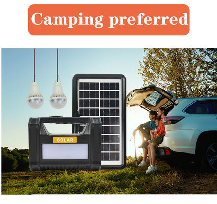 Sistema di illuminazione solare per la casa personalizzato Kit di illuminazione con pannelli solari a silicio policristallino