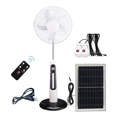Ventilatore ricaricabile a energia solare da 16 pollici 12V con motore di raffreddamento ad aria batteria al litio