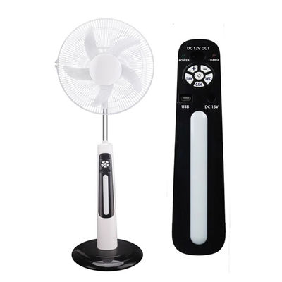 Ventilatore solare in alluminio da 16 pollici AC DC 12V con luce a LED Ventilatore solare