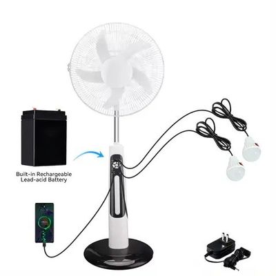Ventilatore solare ricaricabile da 20W con illuminazione a LED 3 velocità Ventilatore solare a pavimento