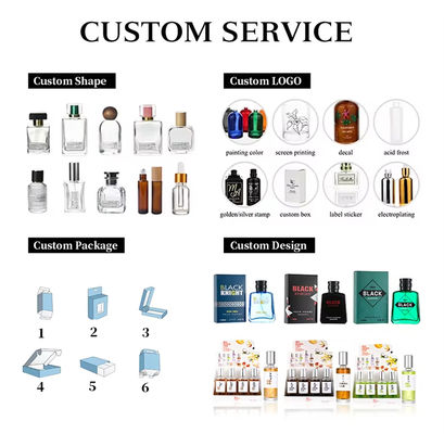 Campione gratuito 50ml Colonia Profumo da uomo Legnoso Aromatico Spray Bottiglia di vetro Profumo Eau de Parfum Flacone di profumo con tappi